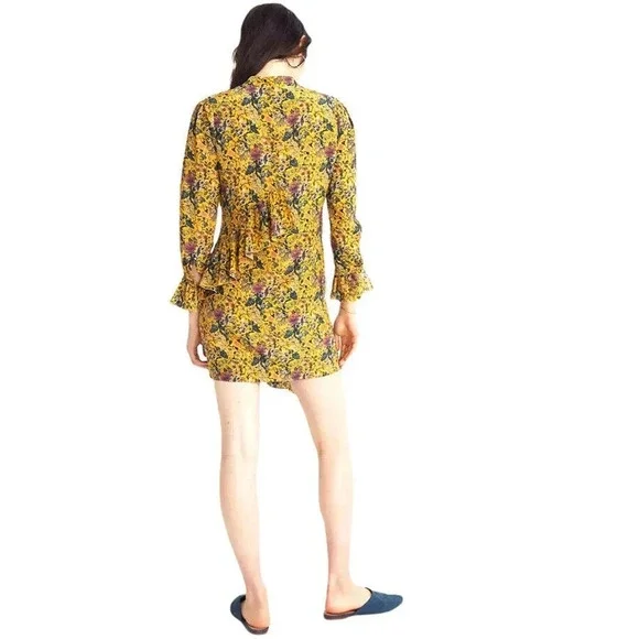 Madewell x Karen Walker Silk Floral Loretta Dress size 4 - Picture 9 of 12
